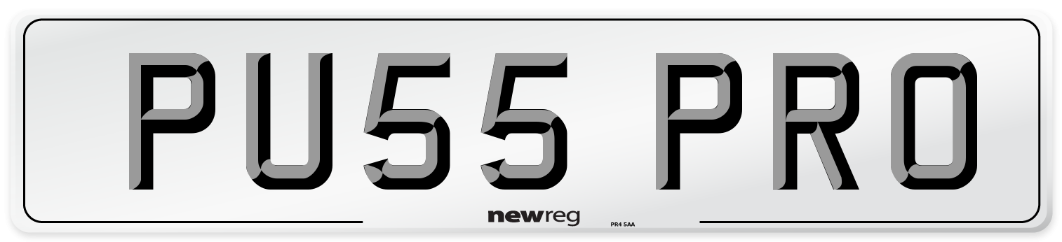 PU55 PRO Number Plate from New Reg